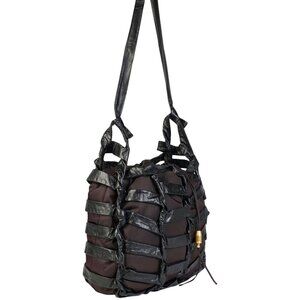 Bottega Veneta Brown Large Tape Bucket Bag